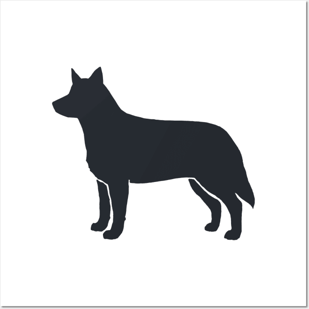 Australian Cattle Dog Silhouette Wall Art by Coffee Squirrel